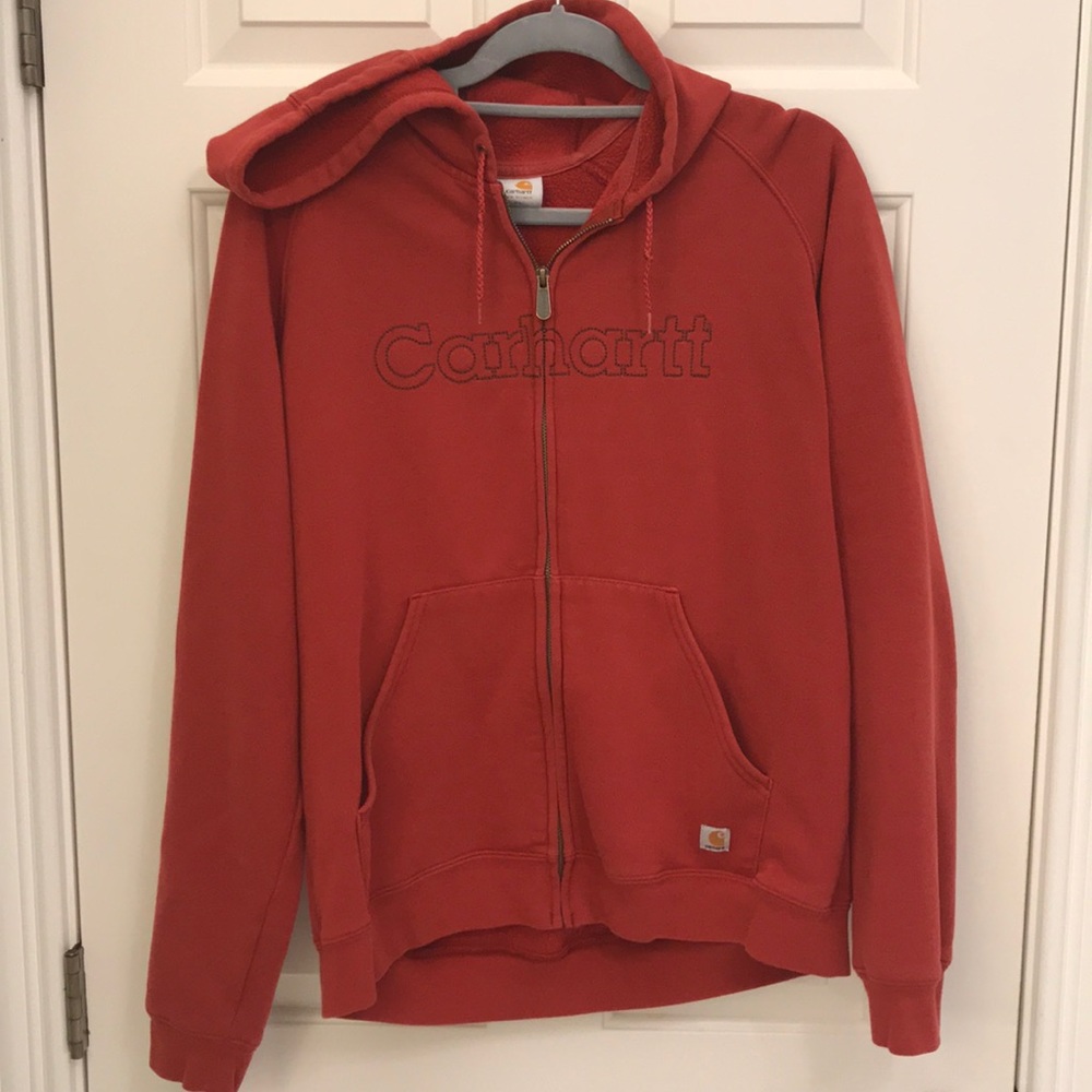Carhartt Rust ZipUp hooded sweatshirt